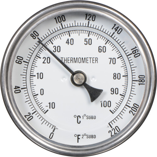 Delta 1 3" Dial Darkroom Thermometer 1/2" IPC