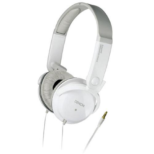 Denon AH-P372 Portable On-Ear Stereo Headphones (White)