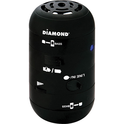 Diamond MSP100B Mini Rocker Mobile Portable Speakers for iPhone, iPad, and Smartphone - Black