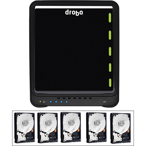 Drobo 10TB Drobo S USB 3.1 Gen 1 5-Bay Hard Drive Array Kit w/ 5x 2TB Hard Drives