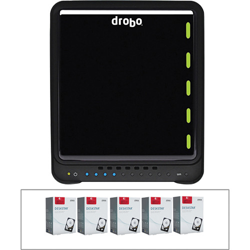 Drobo S 5-Bay Hard Drive Array Enclosure with Five 4TB Deskstar SATA Hard Drives B&H Kit