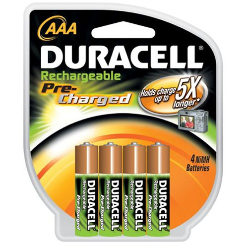 Duracell AAA NiMH PreCharged Batteries (2000 maH, 4 Pack)