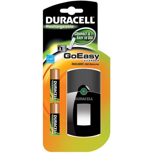 Duracell GoEasy Charger and 2 AA Ni-MH Batteries