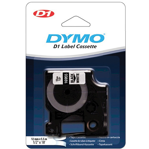 Dymo Permanent High Performance D1 Labels (1/2" x 18')