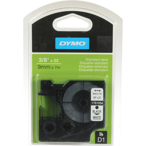 Dymo Standard D1 Labels (Red Print, Blue Tape- 3/8" x 23')
