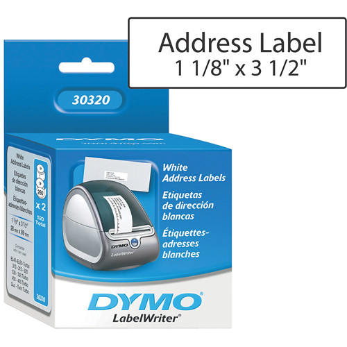 Dymo LabelWriter Address Labels White (1 1/8 x 3 1/2")