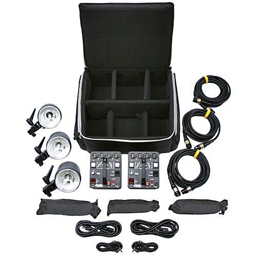 Dynalite MK10-2303 Roadmax Two Pack, Three Head Flash Kit (120VAC)