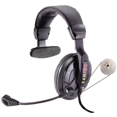 Eartec ProLine Single Communications Headset with Camera Audio Monitoring
