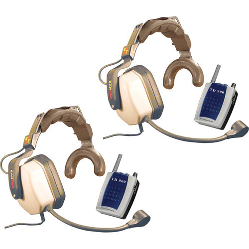 Eartec TD902 2-Person Wireless Intercom System with Max Single Headsets