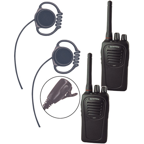 Eartec 2-User SC-1000 Two-Way Radio System with Loop Lapel Mic Headsets