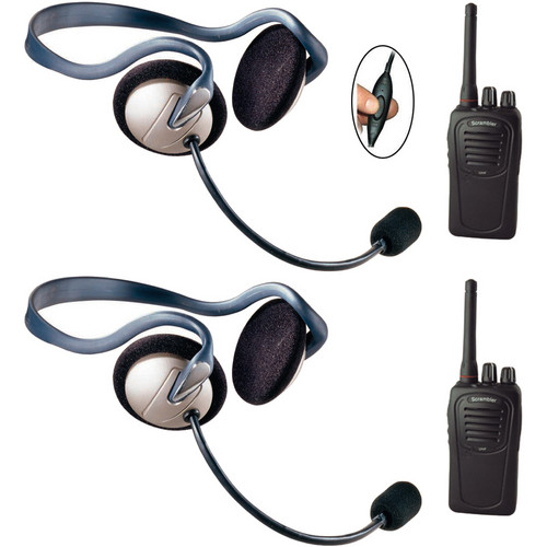 Eartec 2-User SC-1000 Two-Way Radio System with Monarch Inline PTT Headsets