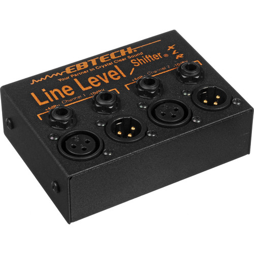 Ebtech LLS-2-XLR - Dual Channel Line Level Shifter & Hum Eliminator with XLR Connectors