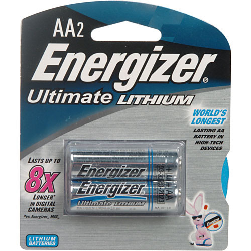 Energizer Ultimate Lithium AA Batteries (1.5V, 3500mAh, 2-Pack)