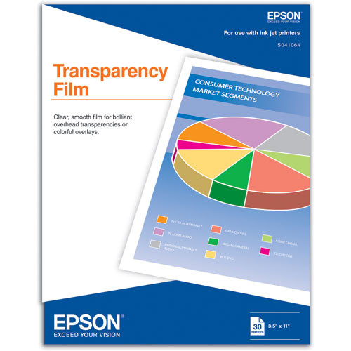 Epson Transparency Media - 8.5x11" - 30 Sheets