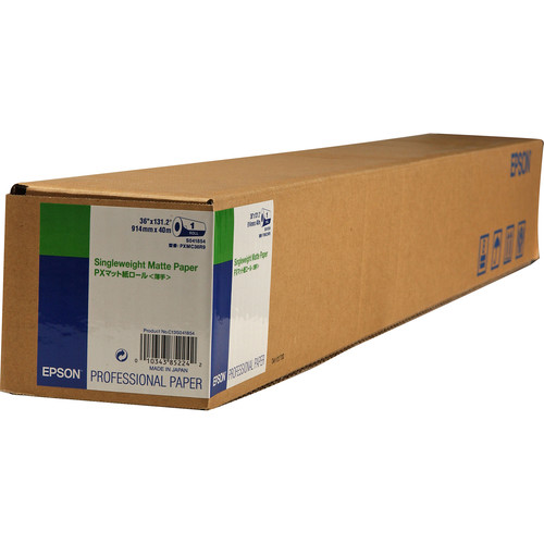 Epson Singleweight Matte Inkjet Paper (36" x 131.7' Roll)