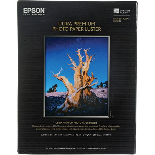 Epson Ultra Premium Luster Photo Paper (8.5 x 11", 250 Sheets)