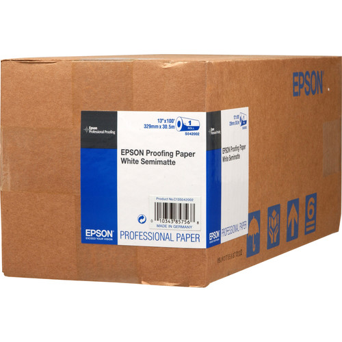 Epson Proofing White Semimatte Inkjet Paper (13" x 100' Roll)