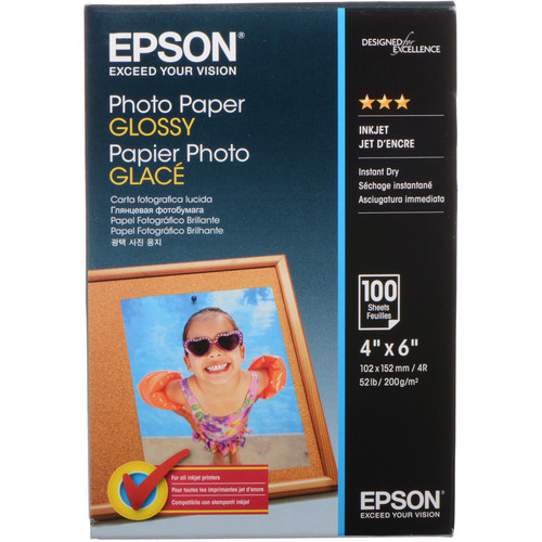 Epson Photo Paper Glossy (4 x 6", 100 Sheets)