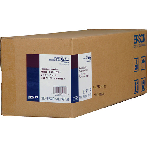 Epson Premium Luster Photo Inkjet Paper (16" x 100' Roll)