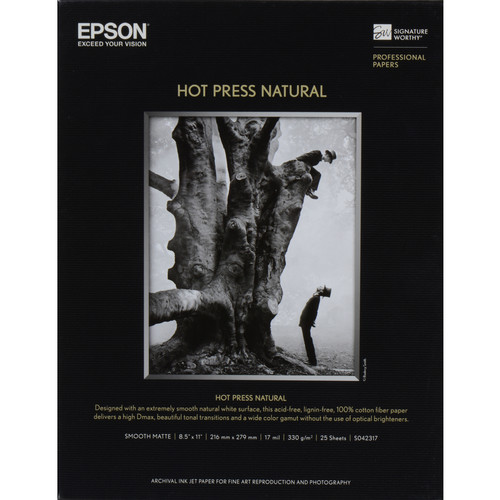Epson Hot Press Natural Paper (13 x 19", 25 Sheets)