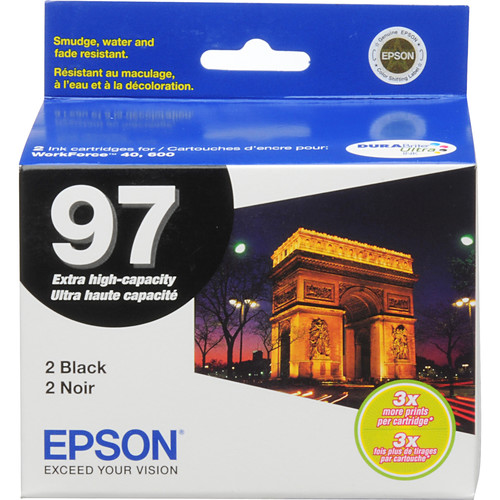 Epson T097120-D2 97 Extra-High Capacity Black Ink Cartridge (2 Pack)