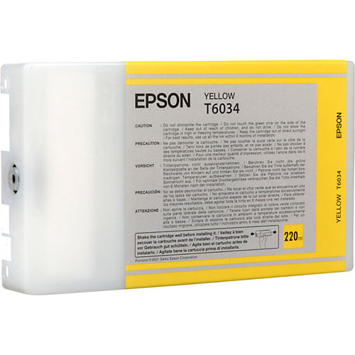 Epson T603400 Yellow UltraChrome K3 Ink Cartridge (220mL)