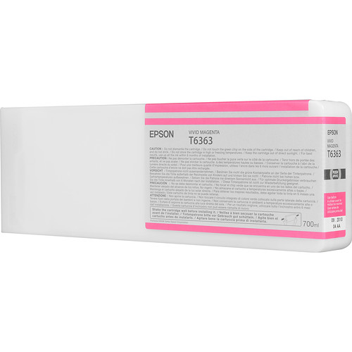 Epson T636300 Vivid Magenta UltraChrome HDR Ink Cartridge for Select Stylus Pro Printers (700 mL)