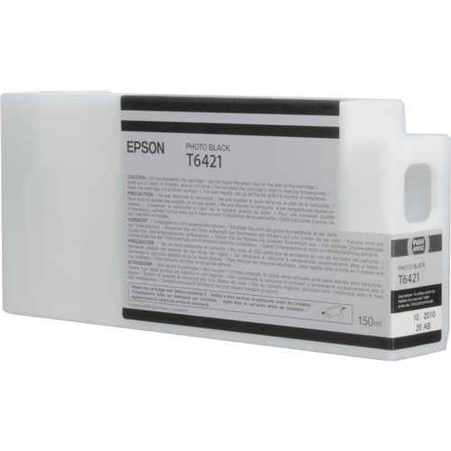 Epson T642100 Photo Black UltraChrome HDR Ink Cartridge for Select Stylus Pro Printers (150 mL)