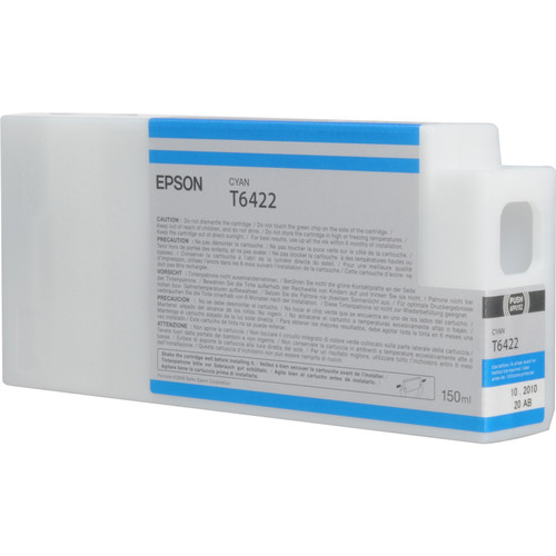 Epson T642200 Cyan UltraChrome HDR Ink Cartridge for Select Stylus Pro Printers (150 mL)