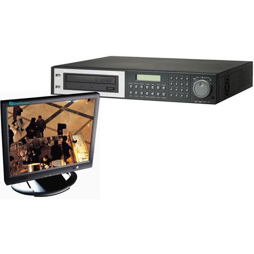 EverFocus ECOMBO16D3A  16-Channel 1TB 480 FPS DVR (EDVR16D3/1T) & 17" LCD Monitor (EN7517C) Combo Pack