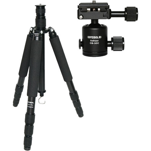 FEISOL CT-3441SB Travel 4-Section Rapid CF Tripod With CB-30C Ball Head