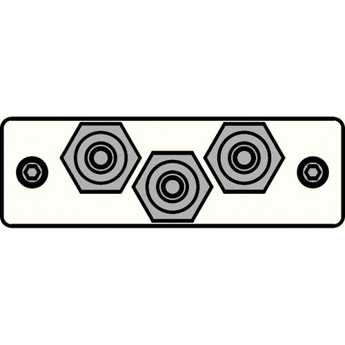 FSR IPS-V230S-WHT RCA (GRN/BLU/RED) to RCA Bulkhead Insert Plate (White)