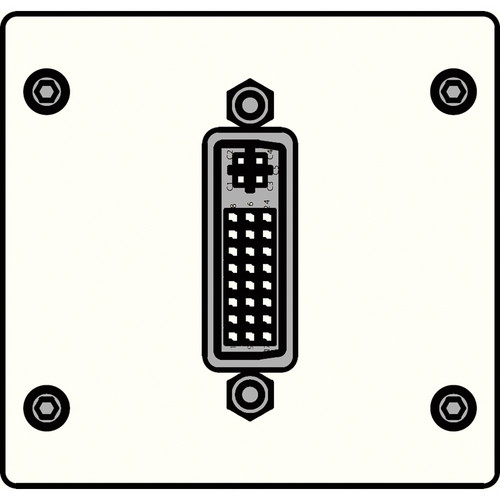 FSR IPS-V611T-WHT DVI-I Female  to DVI-I Female Insert Plate (White)