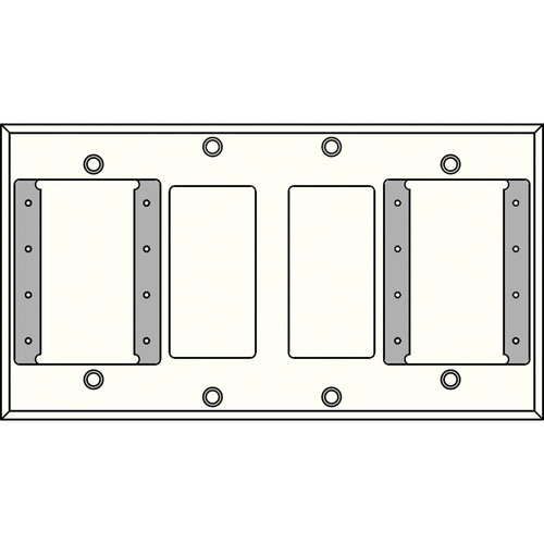 FSR IPS-WP2Q-WHT 4 Gang Wall Plate (White)
