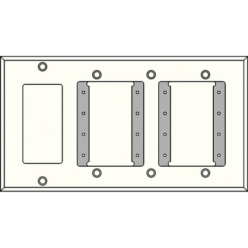 FSR IPS-WP3Q-WHT 4 Gang Wall Plate (White)