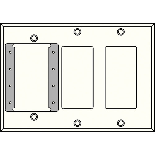 FSR IPS-WP3T-WHT 3 Gang Wall Plate (White)