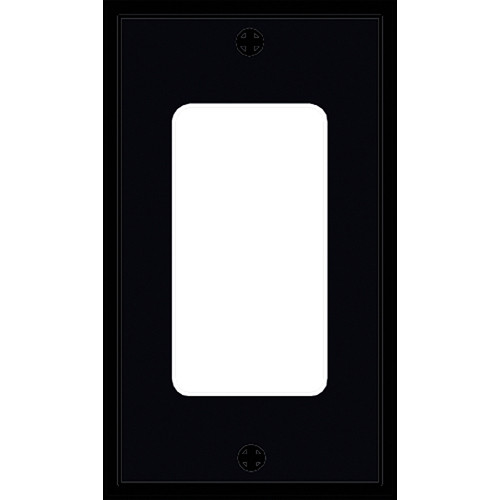 FSR SS-DPLT1-BLK Decora Wall Plate (1-Gang, Black)