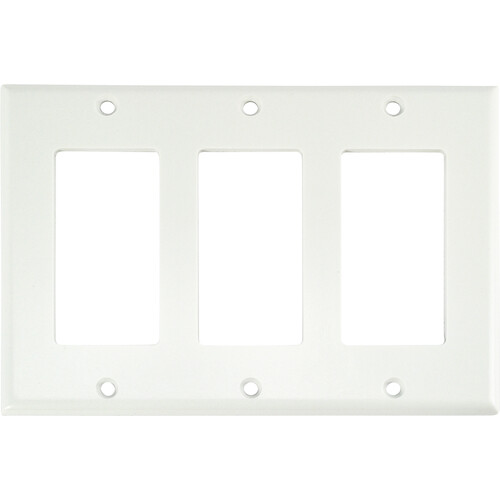 FSR SS-DPLT3-WHT Decora Wall Plate (3-Gang, White)