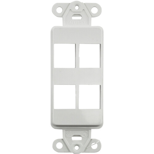 FSR SS-PORT4-WHT  4-Port Plate (White)