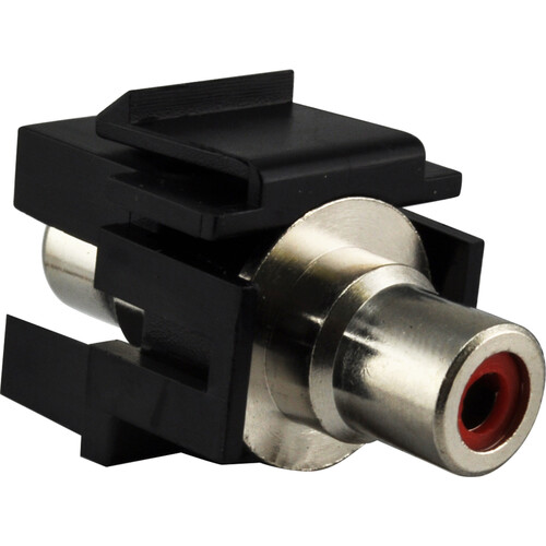 FSR SS-RCA-R-BLK RCA (Red)  Pass-Thru Snap-In Connector (Black)