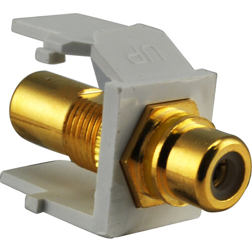 FSR SS-RCA-Y-WHT RCA (Yellow)  Pass-Thru Snap-In Connector (White)