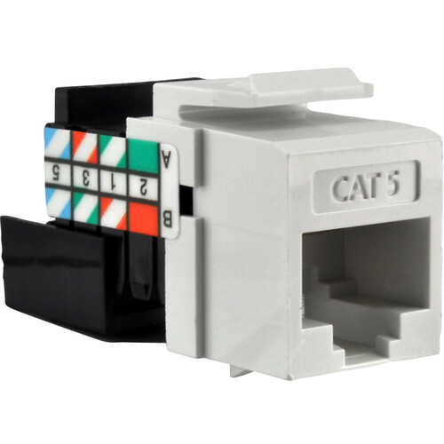 FSR SS-RJ45-WHT RJ-45 Pass-Thru Snap-In Connector (White)