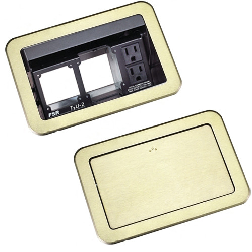 FSR T3U-2R-BRS Table Box with Cover (Brass)