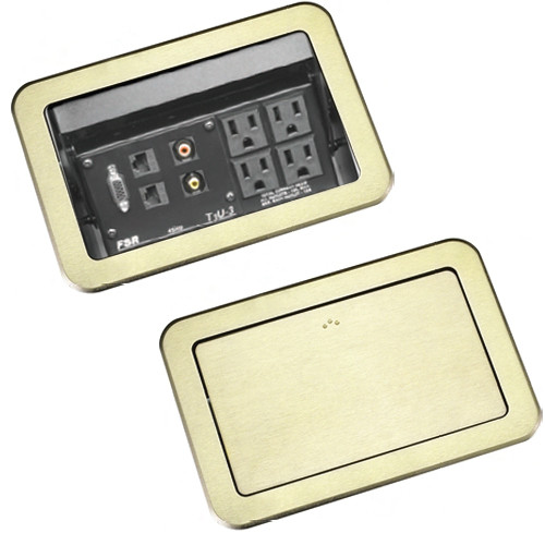 FSR T3U-3R-BRS Table Box with Cover (Brass)