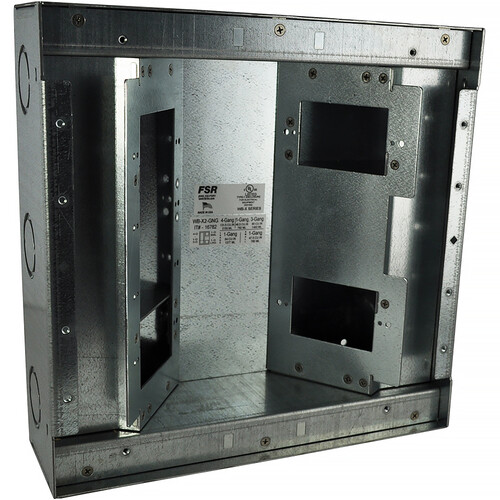 FSR WB-X2-GNG Wall Box (6 Gang Openings (2 x 1 & 1 x 4) with Knock-Outs)