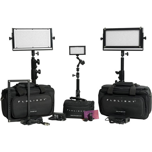 FloLight MicroBeam 1 - 128 / 2 - 512 Standard 3 Light LED Kit with Carrying Bags