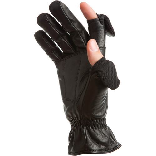 Freehands Men's Leather Gloves (X-Large, Black)
