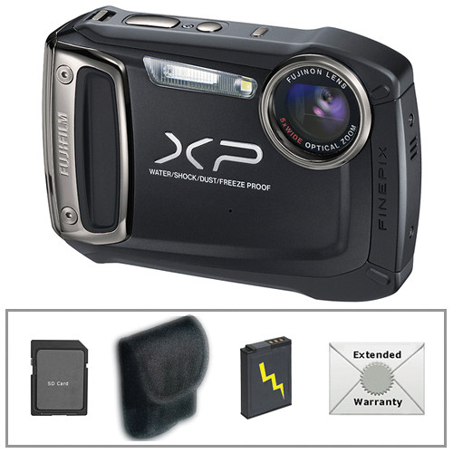 FUJIFILM FinePix XP100 Digital Camera (Black) with Deluxe Accessory Kit