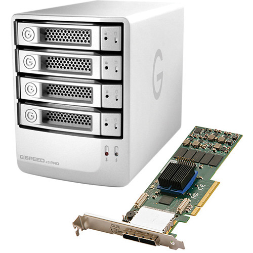 G-Technology 16TB G-Speed eS Pro 4-Bay RAID Array Kit w/ PCIe RAID Adapter