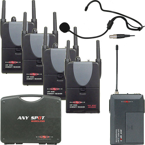 Galaxy Audio AS-TGHS-4 - Wireless Tourguide Handheld System with 4 Receivers